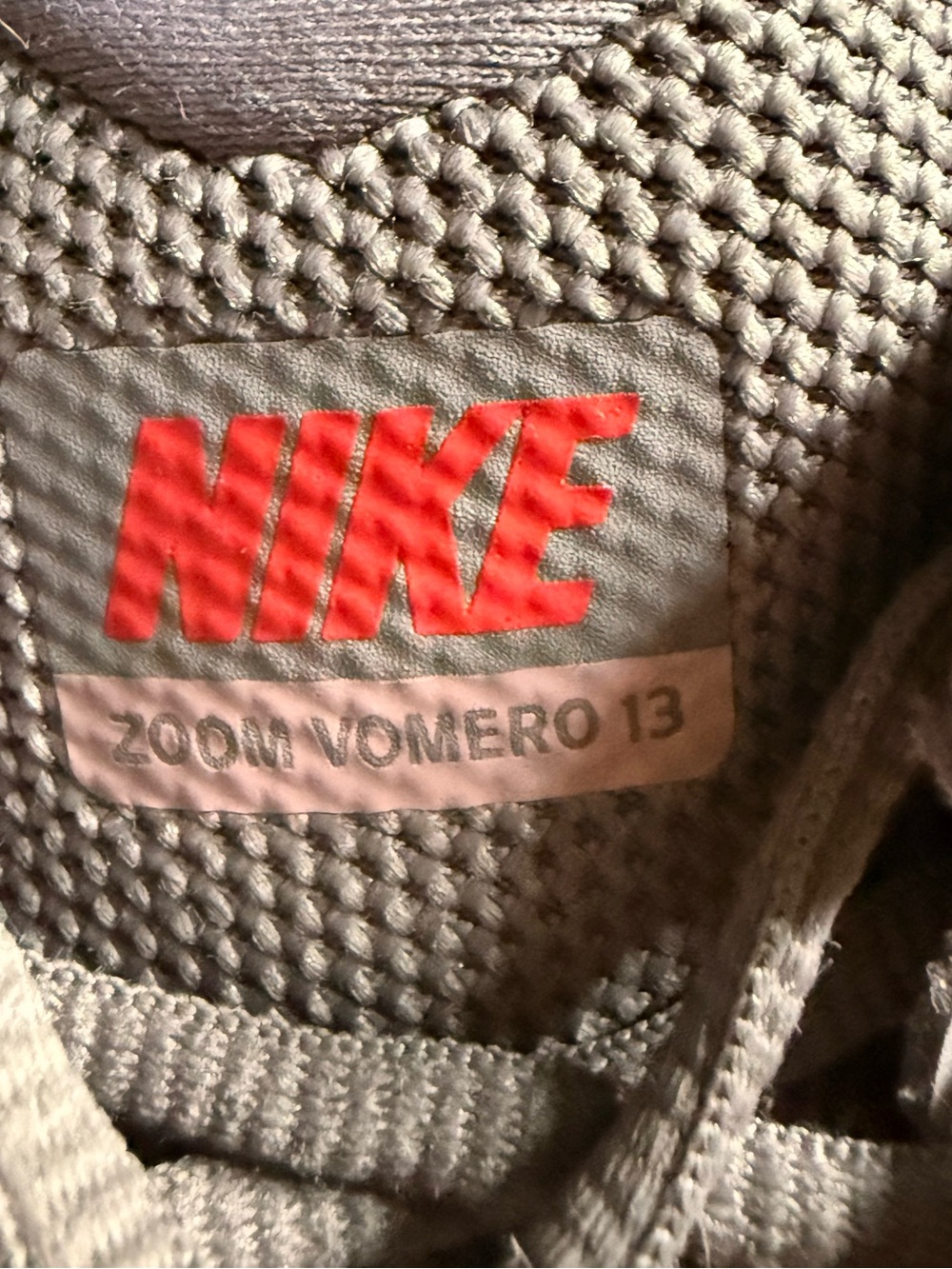 Nike Zoom Vomero 13 Gray Athletic Sneakers with Bright Red Swoosh 👟